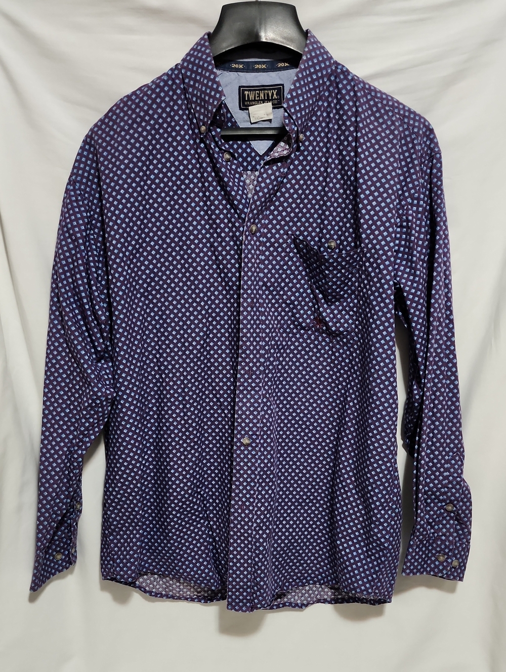 Twenty X Purple Geometric Long-Sleeve Button-Down Shirt